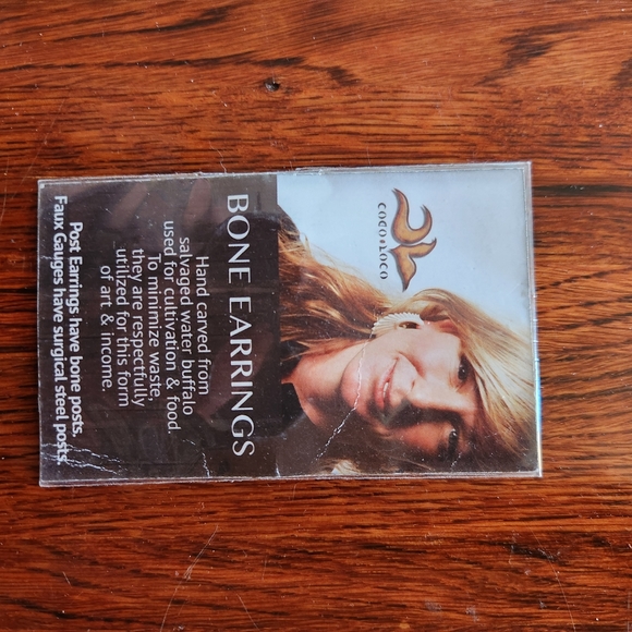 Coco Loco Bone Earrings - Picture 3 of 3